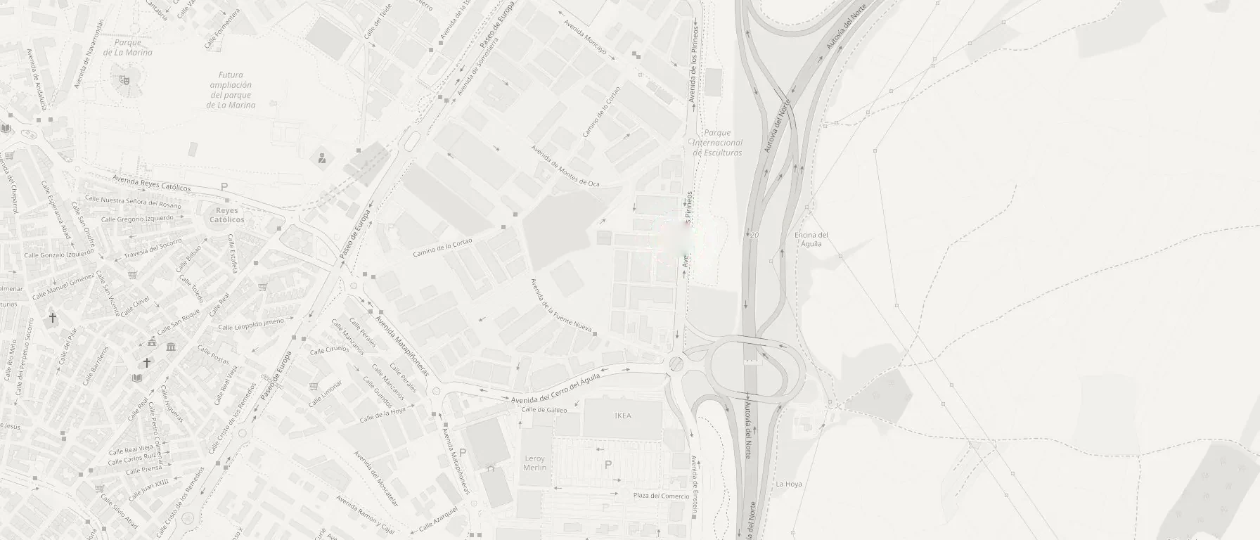 Mapa con la ubicación de Mano Izqda en la Avenida de los Pirineos 9, San Sebastián de los Reyes